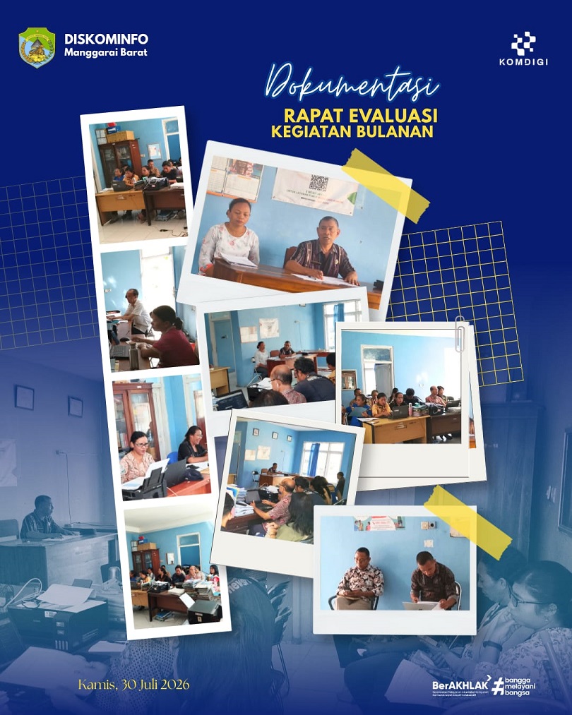 Rapat Evaluasi Bulanan Diskominfo Manggarai Barat Digelar, Ini Agendanya